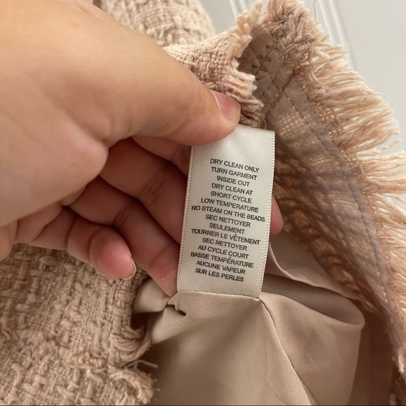 Rebecca Taylor Taupe Tweed Stud Embellished Sleeveless Peplum Top Sz 4 - Picture 8 of 8